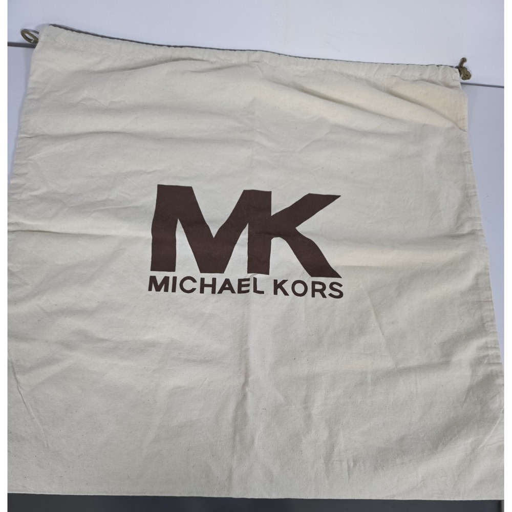 Michael Kors Womens Large Dust Bag Beige Logo Drawstring Storage Cover Pouch